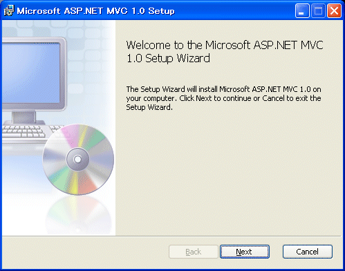 }2 ASP.NET MVC 1.0CXg[̉ʓʂɃIvVw肷ƂȂAEBU[hɏ]Đi߂邾ł悢B