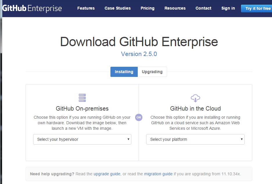 GitHub Enterprise 2.5.0̃_E[hTCg