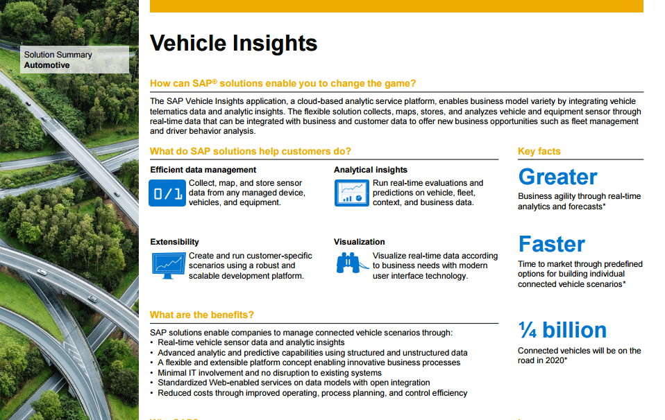 SAP Vehicle Insights̃\[VT}[ioTFSAPj