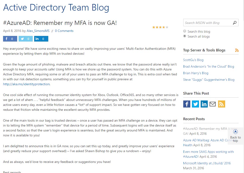 uOuActive Directory Team Blogv