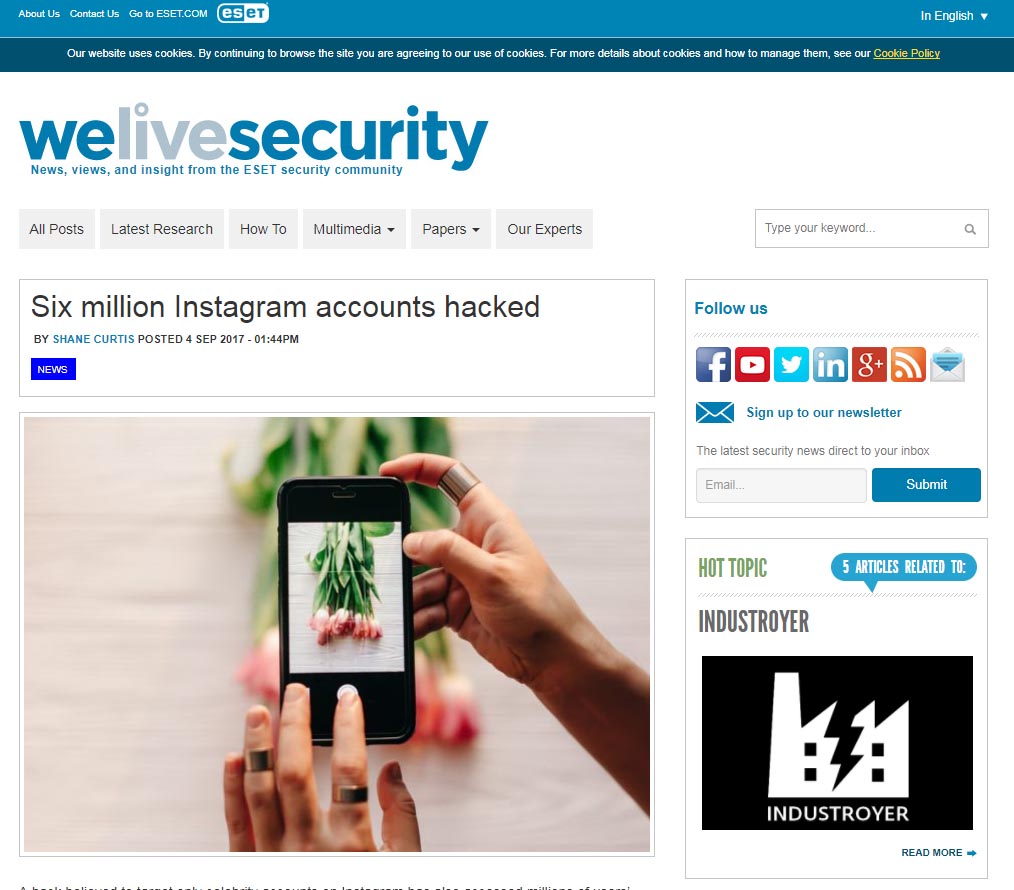 Six million Instagram accounts hacked