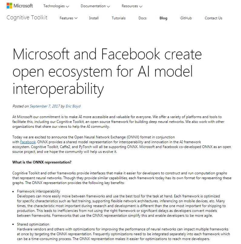 Microsoft and Facebook create open ecosystem for AI model interoperability