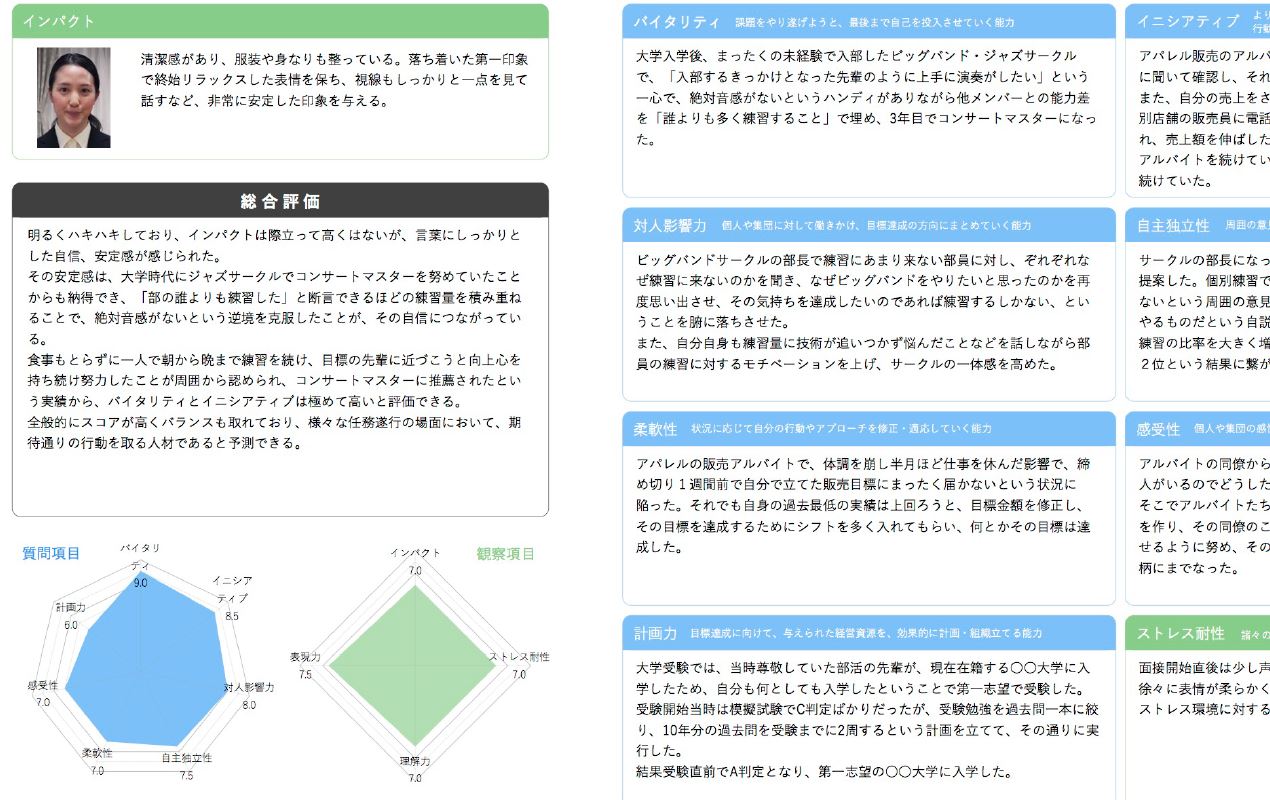 AIが面接評価レポートを自動で生成する