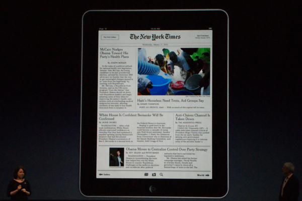 iPadXyVCxgŔ\ꂽNew York Times Reader for iPadBeM_ł͂܂App Storeɂ͓oꂵĂȂ