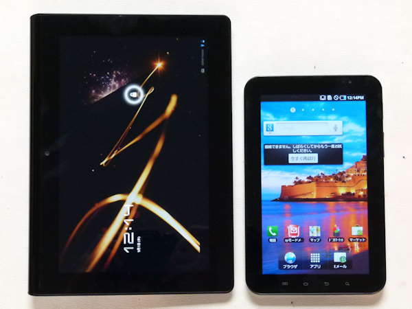 Sony Tablet SƁA7C`fBXvCڂ́uGALAXY Tab SC-01Cvriʐ^jBSony Tablet PƁuXperia arc SO-01Cvriʐ^AEj