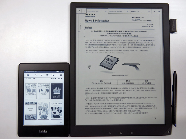 Kindle Paperwhitei6C`jDPT-S1i13.3C`j̑傫r