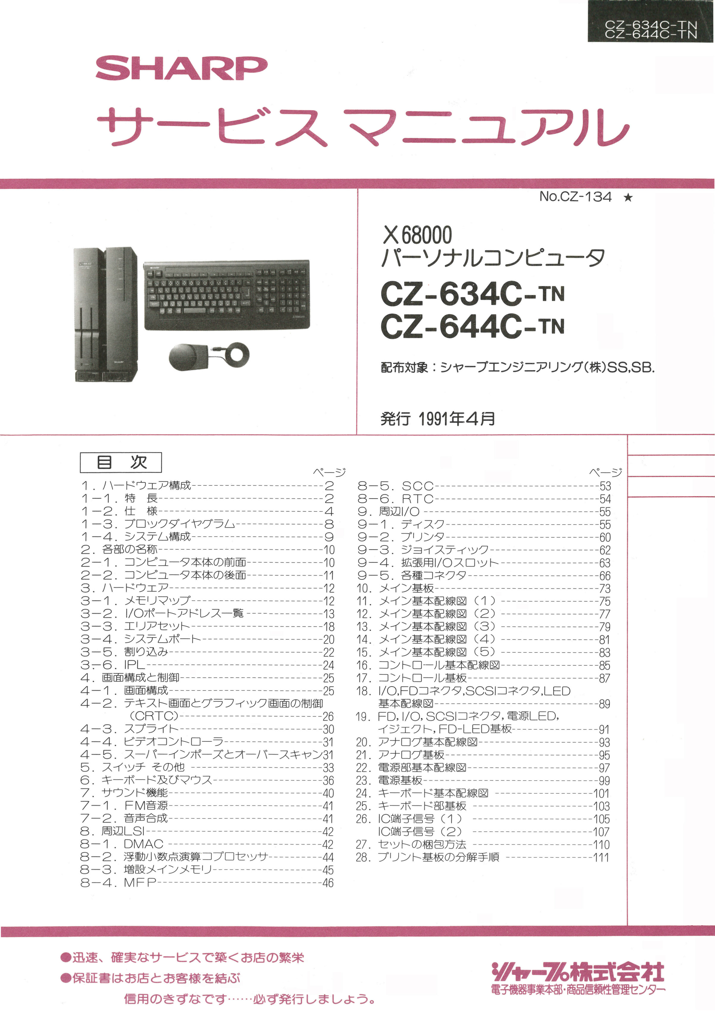 T[rX}jA X68000 CZ-634C/CZ-644C