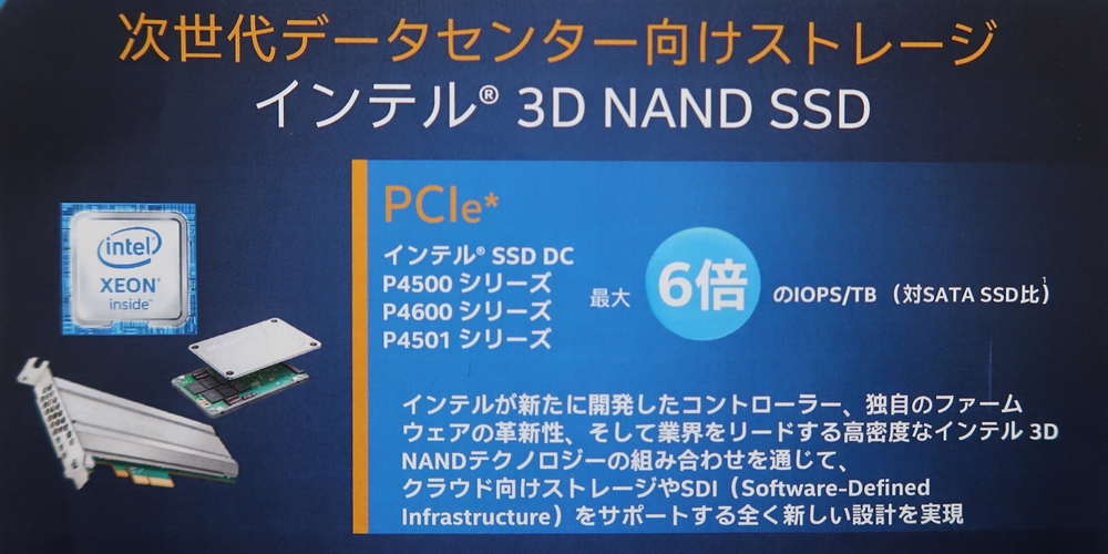 f[^Z^[3D NAND SSDiOptane SSDi̓ oTFCe