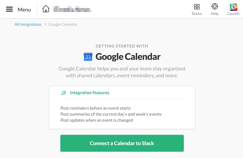  IntegrationsGoogle Calendar