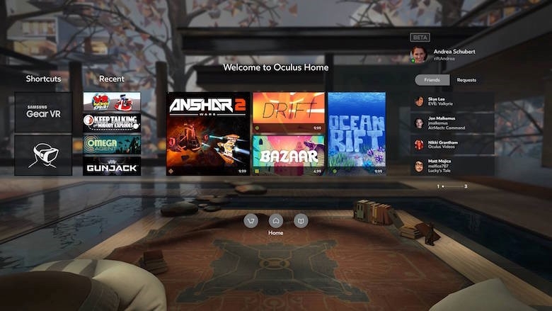  Oculus Home on Gear VR̐VfUC