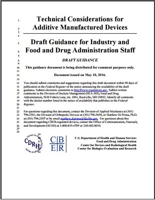 }1@t@̋ZpIӓ_|ƊEFDAX^bthtgKC_XiNbNŊgj oTFFDAuTechnical Considerations for Additive Manufactured Devices - Draft Guidance for Industry and Food and Drug Administration Staffvi2016N510j
