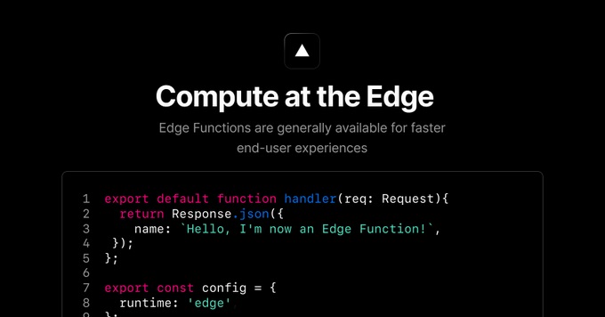 CDNエッジでJSTSWASMを実行できるVercel Edge Functions正式リリース Node jsサブセットを目指す