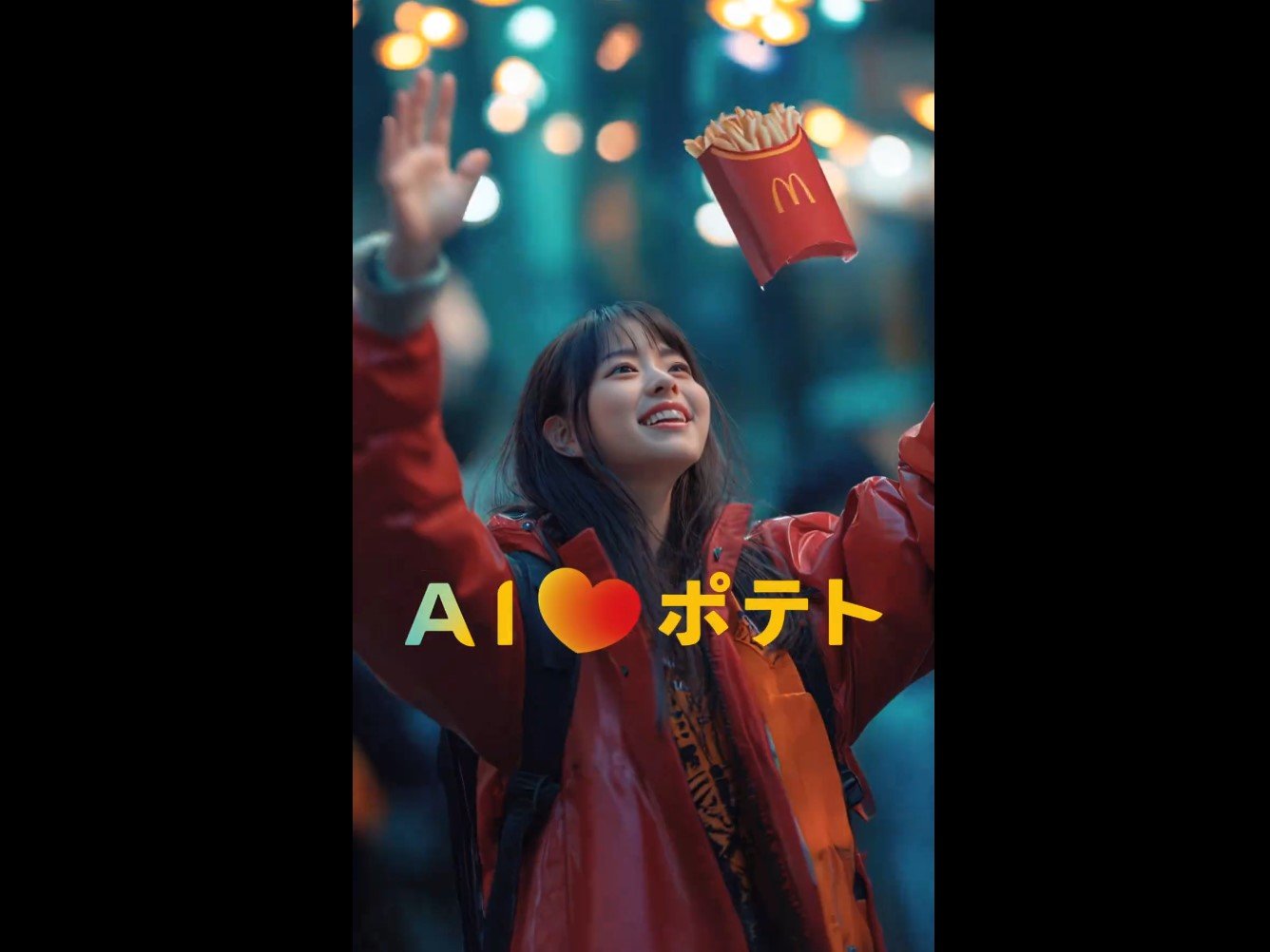 マクドナルドがWebCMに生成AI起用 AI美女がポテトセールを告知……しかし