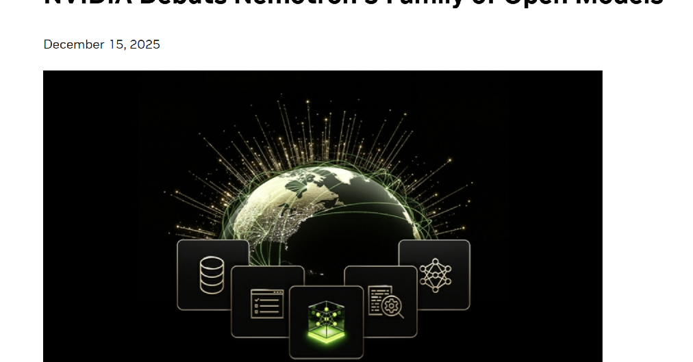 NVIDIA�A�G�[�W�F���g�^AI�J�������I�[�v�����f���uNemotron 3�v���\