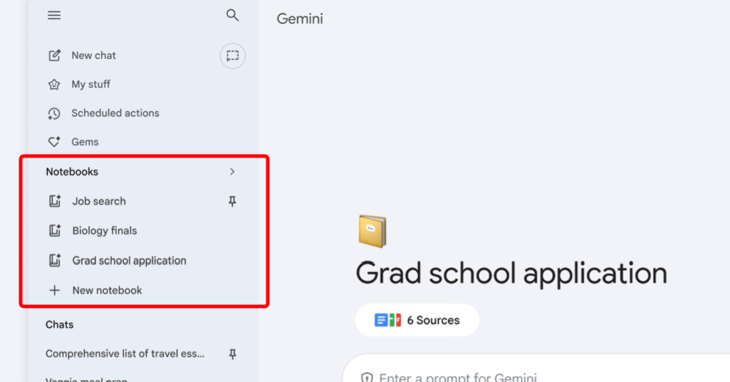 Gemini Integrates NotebookLM Directly