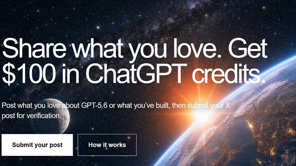 �uGPT-5.6�v�̍D���ȕ�����X�ɓ��e��100�h�����̃N���W�b�g�����炦��L�����y�[���@�撅1���l����