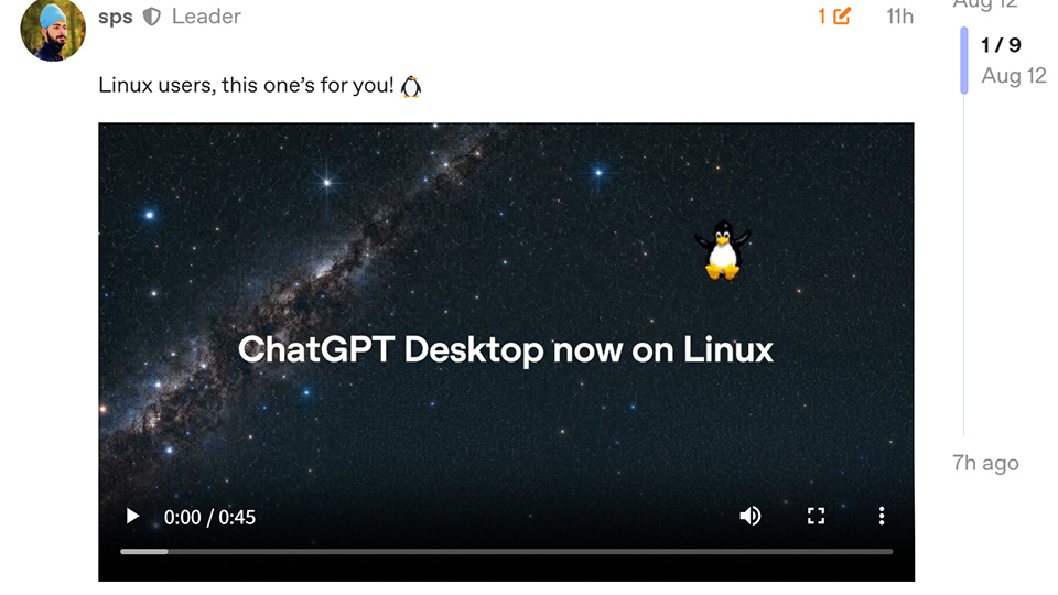 ChatGPT�f�X�N�g�b�v�A�v����Linux�Ł@�u���҂����BMacBook�̓L�����Z�����Ă�����v