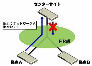 図10　1対Nのネットワーク構成（スプリット・ホライズン有効時）