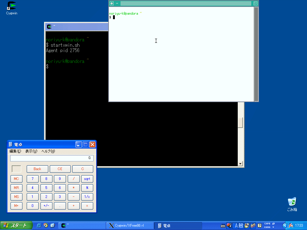 10@}`EBhE[hŋNCygwin/XFree86BWindows̃ANZTudvNĂ݂i摜NbNƊg\܂j