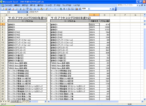 Excelのシートやセルを利用しやすいように表示する Tech Tips It