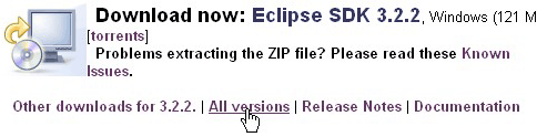 図5 「Eclipse downloads home」ページ（2007/4現在）