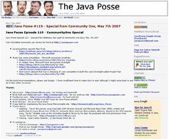 Java Posse Podcastのトップページ