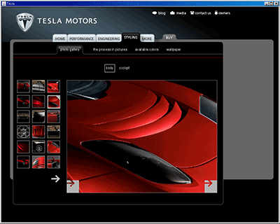 図2　JavaFX Script Tesla Demoの画面（画面をクリックすると拡大します）
