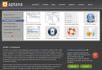 図1　Aptanaのサイトがリニューアル
