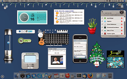 }1@Mac OS X 10.4Dashboard̃EBWFbg\