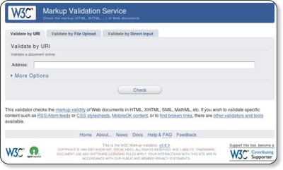 The W3C Markup Validation Service via kwout