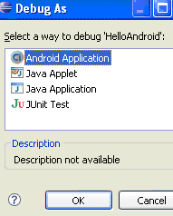 図14　［Android Application］を選択して［OK］