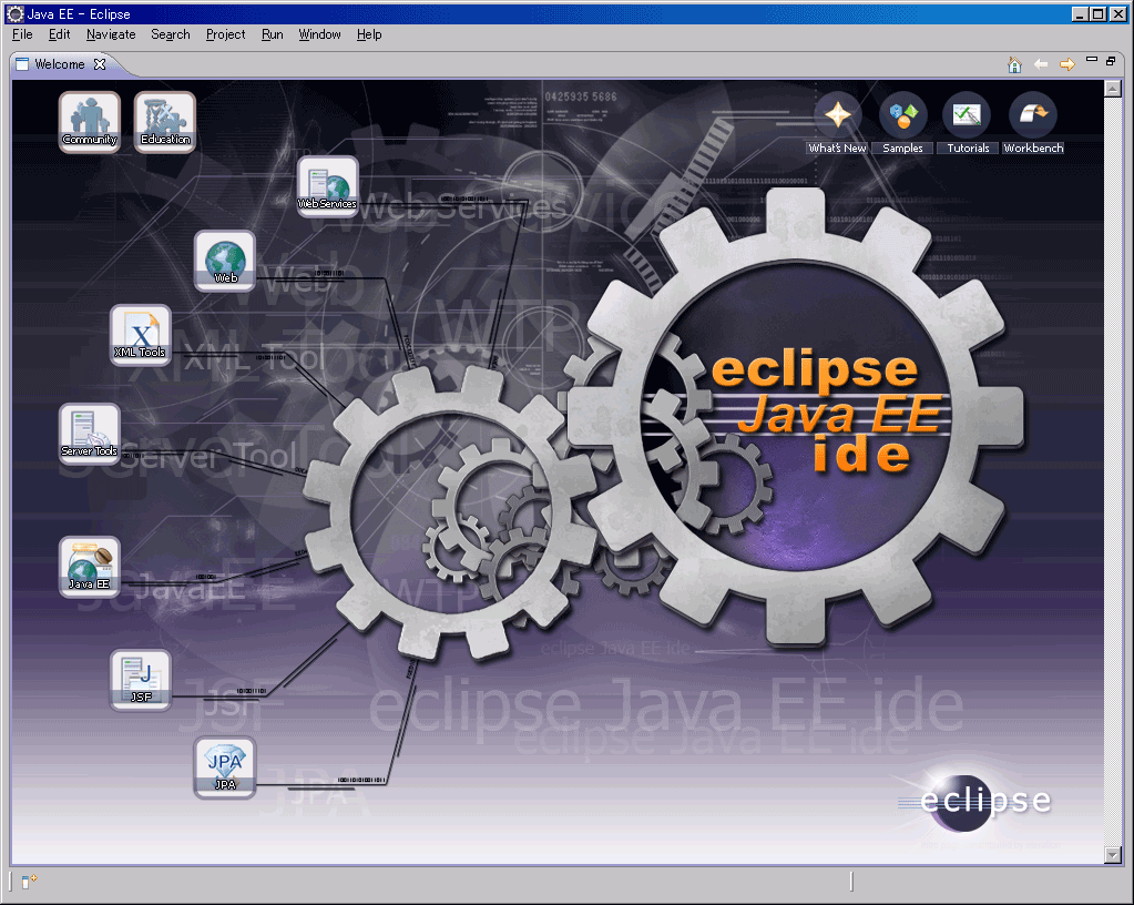 }4@Eclipse 3.5́uEclipse IDE for Java EE DevelopersvpbP[WNʁi摜NbNƊg債܂j