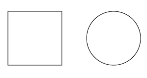図3　正方形と正円