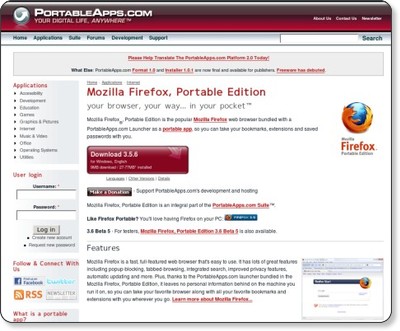 Mozilla Firefox Portable Edition | PortableApps.com - Portable software for USB drives via kwout