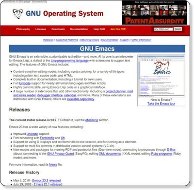 GNU Emacs - GNU Project - Free Software Foundation (FSF) via kwout