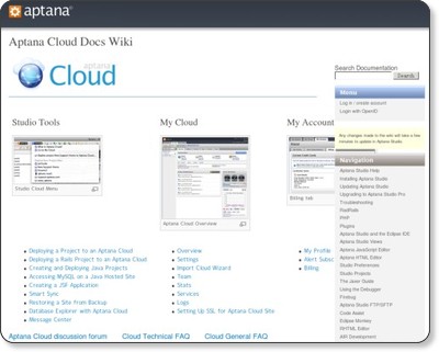 http://docs.aptana.com/docs/index.php/Aptana_Cloud_Docs_Wiki
