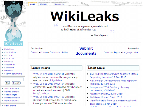 WikiLeaks͋@̖\IsԒĉ