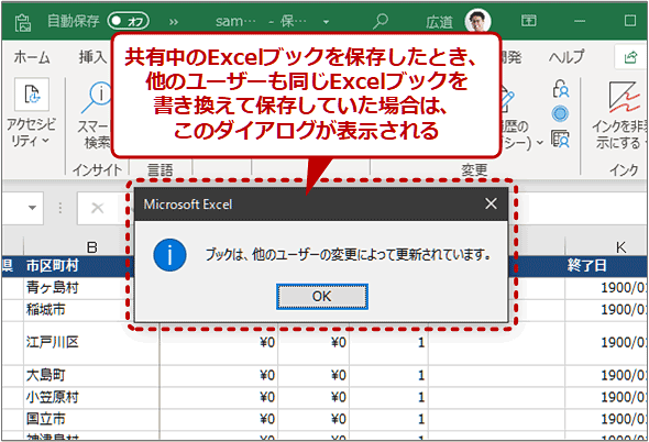 Excel 共有を設定して複数ユーザーでブックを編集 更新する ローカル編 Tech Tips 2 2 ページ It