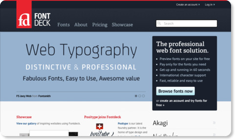 Fontdeck web fonts: Real fonts for your website