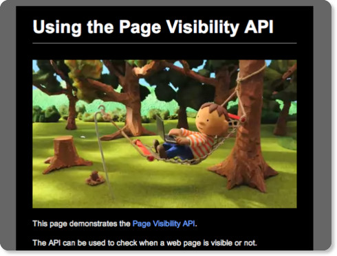 Page Visibility API