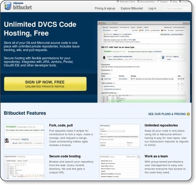 Free source code hosting - Bitbucket