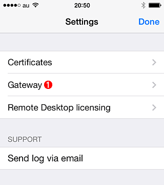 iOS版RDCアプリにRDゲートウェイを登録する