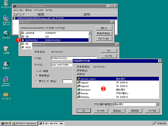 Windows NTドメインネットワーク