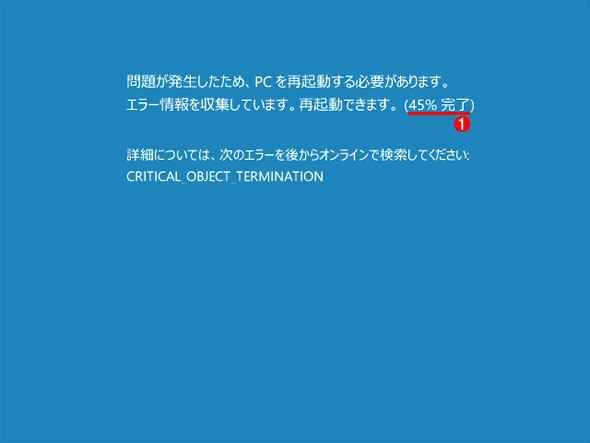 Pc を再起動する必要があります 問題が発生したため