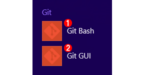 Windows 8.1のスタート画面に追加されたGit for Windowsのタイル