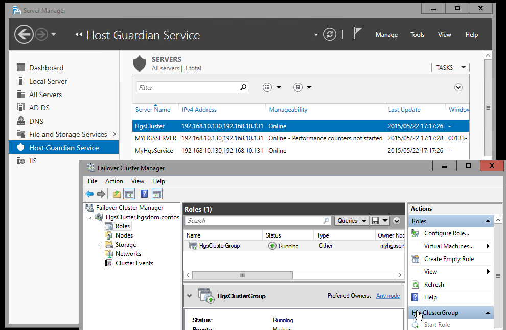 2@Host Guardian ServiceAttestation ServerKey Protection Server̓̃T[rX́AtFCI[o[NX^[i1m[hō\jŉғ