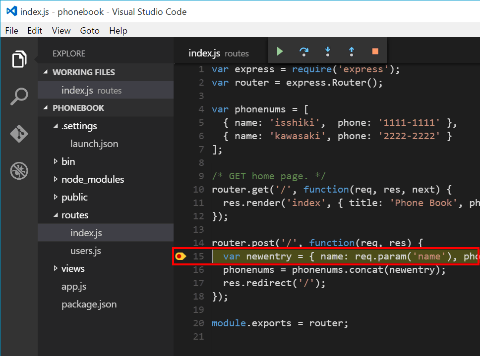 Visual Studio CodeNode.jsAvfobO