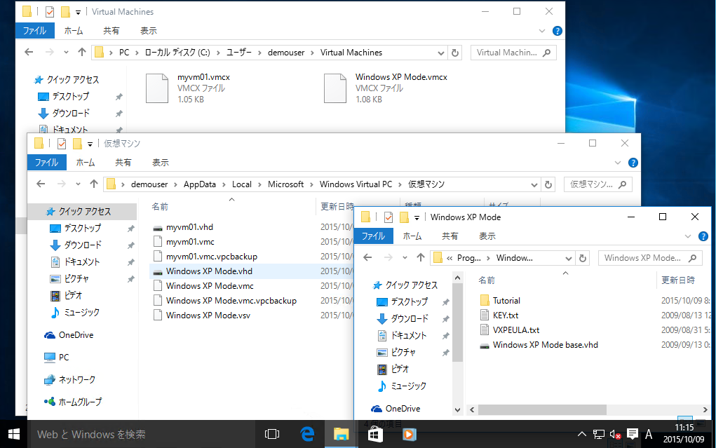 4@Windows Virtual PC̃AvP[V͍폜Ă܂AWindows XP Modẽt@C͎cꂽ܂܂