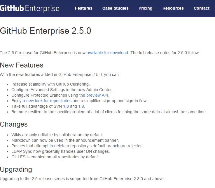 uGitHub Enterprise 2.5v̕ύX|Cg