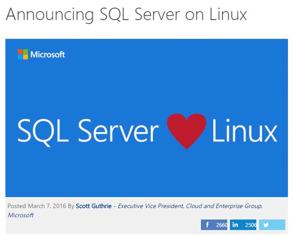 SQL Server on Linux𔭕\uOBvr[łJĂ